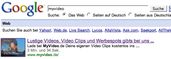google my video